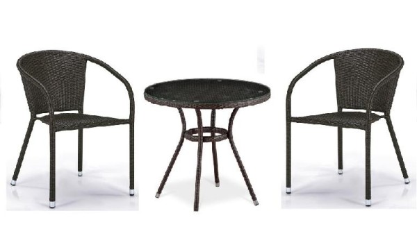 Комплект плетеной мебели AFINA из иск. ротанга Асоль-7 T282ANT/Y137C-W53 Brown 2Pcs купить в Ульяновске
