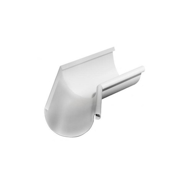 Водосток Grand Line 125x90 – Угол внутренний 135° RAL 9003 купить в Ульяновске