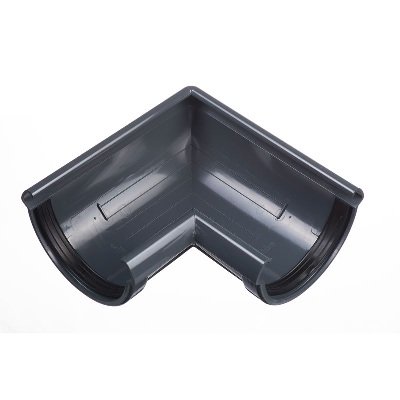 Угол желоба универсальный 90° Docke Lux ПВХ - Графит купить в Ульяновске