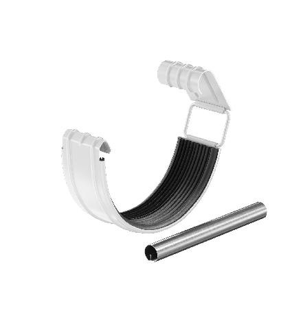 Водосток Aquasistem, система 125x90 - Соединитель желоба с резиновым уплотнителем RAL 9003 Белый купить в Ульяновске