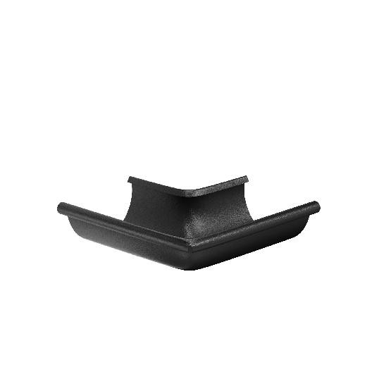 Водосток Aquasistem, система 125x90 - Угол желоба, наружный 90° RAL 9005 Чёрный купить в Ульяновске