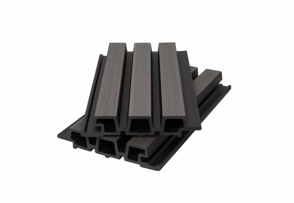 Фасадная панель брусковая двухцветная co-extrusion, grey dark купить в Ульяновске
