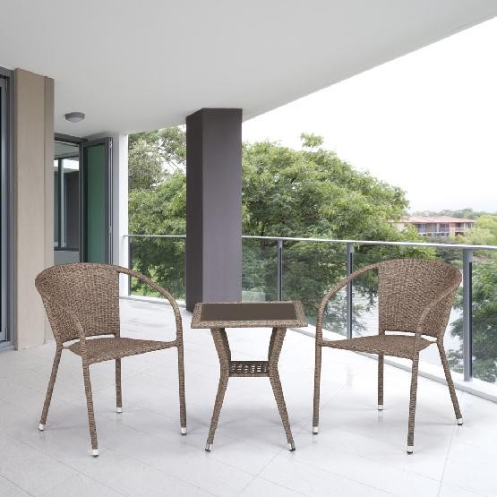 Комплект плетеной мебели AFINA из иск. ротанга T25B/Y137C-W56 Light Brown 2Pcs купить в Ульяновске