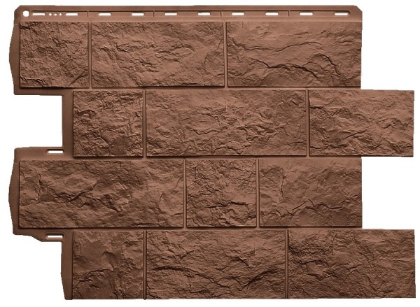 Фасадная панель Альта-Профиль Туф ЭКО Терракотовый купить в Ульяновске