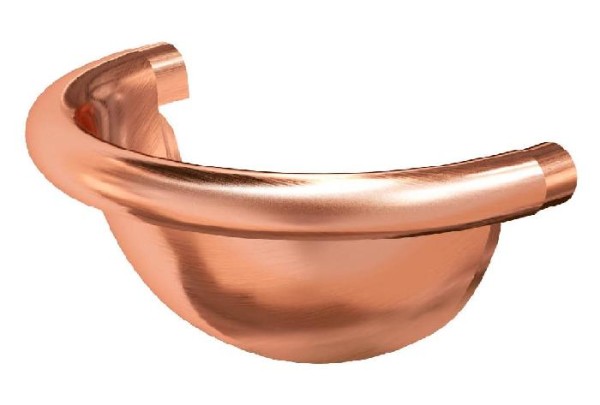 Водосток Aquasistem, система 150/100 - Заглушка желоба полукруглая медная купить в Ульяновске