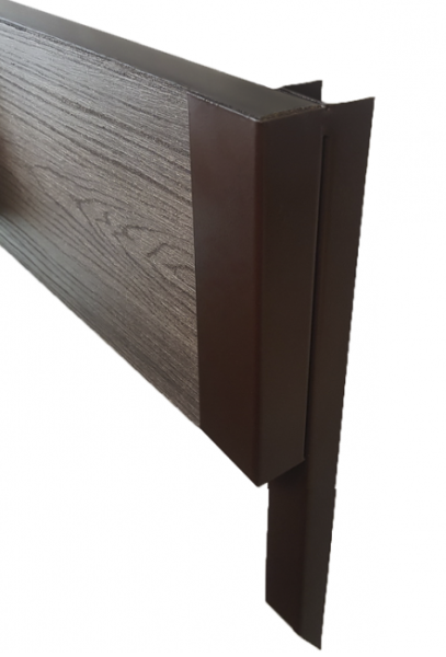 Угловой элемент металлический для досок грядок из ДПК 150мм Коричневый купить в Ульяновске