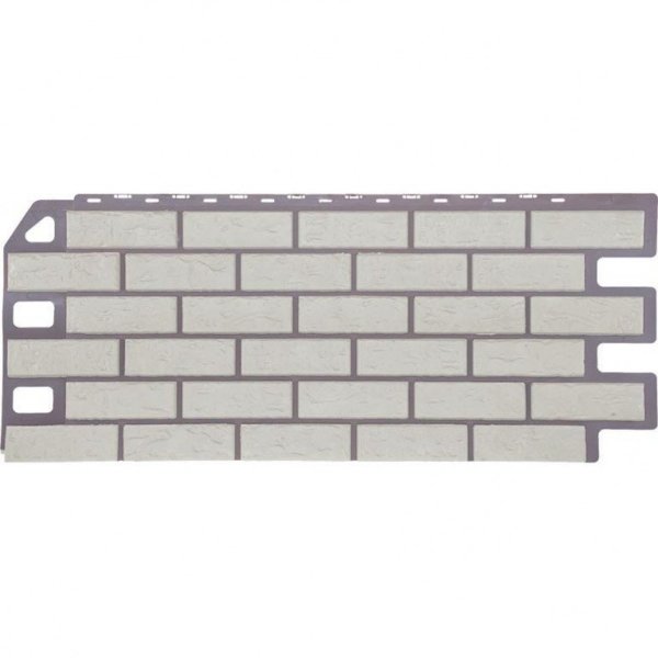 Фасадная панель FineBer, Кирпич, Мелованный белый купить в Ульяновске