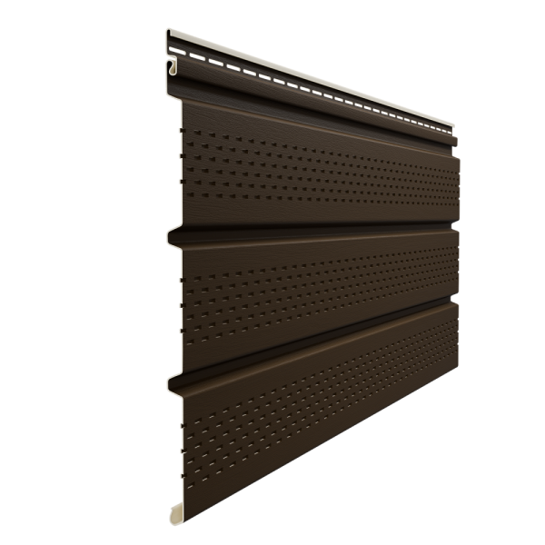 Софит Элит со сплошной перфорацией Коричневый (темный дуб) купить в Ульяновске