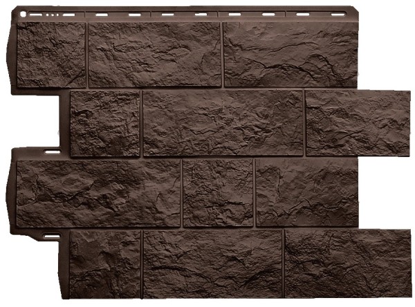 Фасадная панель Альта-Профиль Туф ЭКО Коричневый купить в Ульяновске