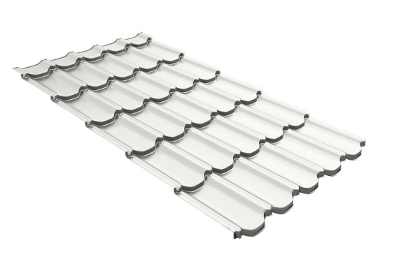 Металлочерепица квинта плюс с 3D резом 0,5 Satin RAL 9003 сигнальный белый купить в Ульяновске