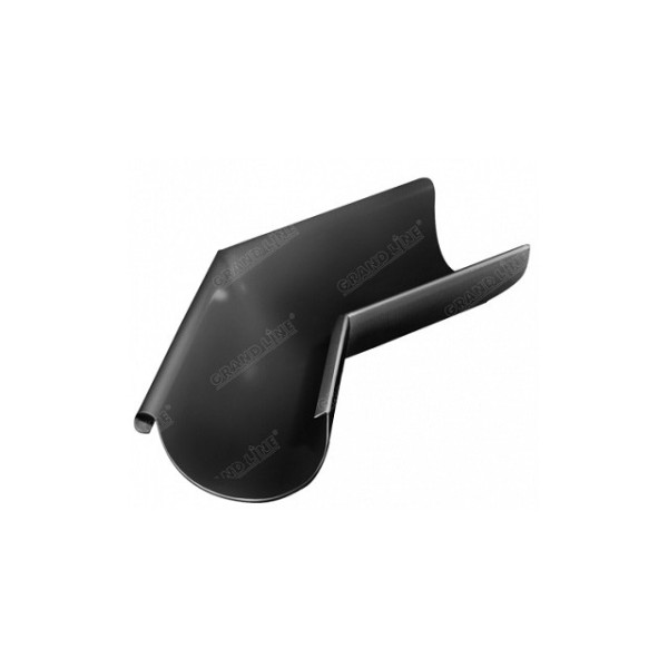 Водосток Grand Line 125x90 – Угол наружный 135° RAL 9005 купить в Ульяновске