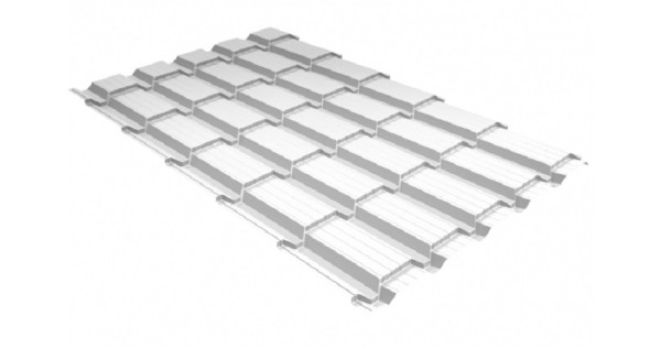 Металлочерепица GL квадро профи 0,45 PE RAL 9003 сигнальный белый купить в Ульяновске