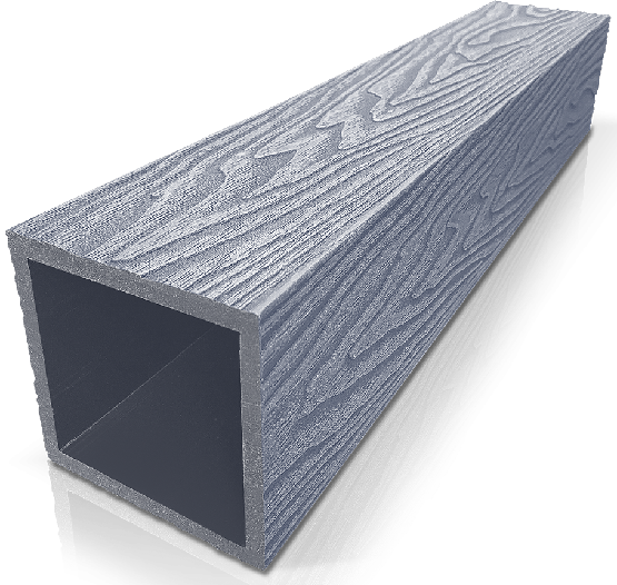 Столб ДПК 3D GardenParkett фактура дерева Серый купить в Ульяновске