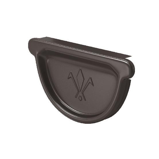 Водосток Aquasistem, система 125x90 - Заглушка универсальная с резиновым уплотнителем RR 32 Тёмно-Коричневый купить в Ульяновске