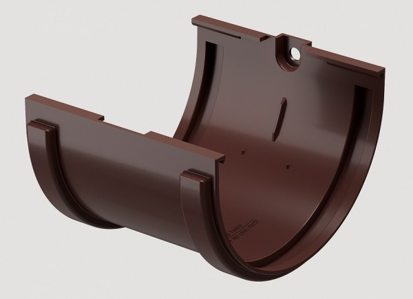 Соединитель желобов ПВХ Docke STANDART Тёмно-коричневый купить в Ульяновске