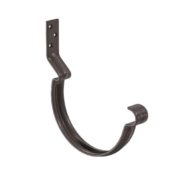 Водосток Aquasistem, система 125x90 - Крюк крепления желоба короткий RR 32 Тёмно-Коричневый купить в Ульяновске