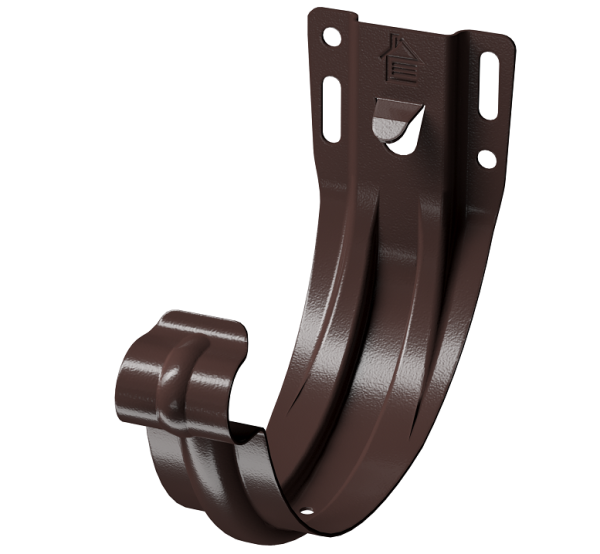 Карнизный кронштейн (штампованный) D125Döcke STAL PREMIUM Шоколад, (RAL 8019) купить в Ульяновске