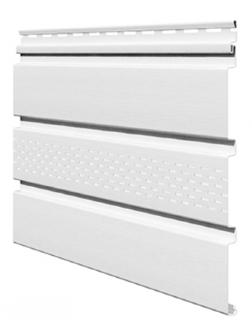 Софит ламинированный VOX UNICOLOR с центральной перфорацией, Белый купить в Ульяновске