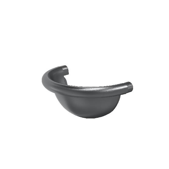 Водосток Aquasistem, Система 150/100 - Заглушка желоба универсальная полукруглая RR 23 Маренго matt купить в Ульяновске