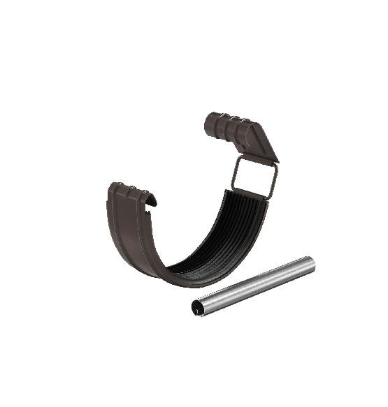 Водосток Aquasistem, система 125x90 - Соединитель желоба с резиновым уплотнителем RR 32 Тёмно Коричневый купить в Ульяновске